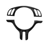 JNDPDNQL Couverture Cadre Volant pour BMW Série 3 E46 1998-2006 en Fibre Carbone, Garniture Autocollante Voiture