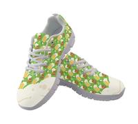 Jndtueit Baskets de course à pied en maille respirante à bout large pour femmes, hommes et adultes, St Patrick S Day Bière verte, 40 EU