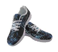 Jndtueit Chaussures plates de chasse et de course à pied pour homme et femme, Art de chasse camouflage bleu, 36 EU