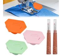 JNEYVIC 3PCS Guide De Couture avec éChelle, Guides de Couture Magnétiques Amovibles pour Machine à Coudre avec 2 Découseur Couture Guide de Couture Polygonale Jauge Magnétique Polygonale