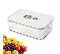 JNEYVIC Boîte de Conservation Hermétique Blanche - 1250 ml - Plastique Résistant au Froid - Empilable - Joint Silicone Étanche - Roue de Datation Intégrée - pour Fromage, Charcuterie, Lunch, Camping