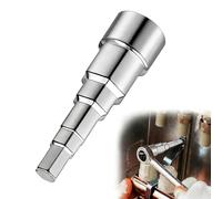 JNEYVIC Clé de Montage Étagée Universell Clé à Cliquet pour Radiateur, Clés Universelle à Douille pour Robinet de Radiateur, Clés à 5 Étapes avec Entraînement Carré Interne de 1/2"