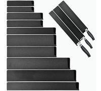 JNEYVIC Lot de 10 Housses de Protection pour Couteaux - Coque ABS + Intérieur Velours - Protège-Couteau avec Doublure en Velours 7 Tailles Différentes - Pour Couteaux de Cuisine, Steak, Fruit, Pain