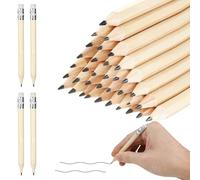 JNEYVIC Lot de 100 Crayons Miniatures en Bois 10cm - Crayons à Papier Pré-Taillés avec Gomme - Crayon de Poche pour École, Bureau, Cahier de Croquis - Crayon Courts pour Étudiants et Architectes
