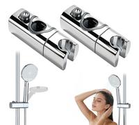 JNEYVIC Lot de 2 Support de Pommeau de Douche Coulissant - Réglable en Hauteur et Angle 90° - Support Douche sans Percage Colonne de Douches Support de Douches - Matériau ABS - Maison, Voyage