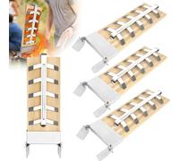 JNGLGO 4 x Planche à saumon à flamber - Planches à saumon à flamber avec support en acier inoxydable Planches à saumon à griller, système d'angle réglable à 5 niveaux Planche à fumer en cèdre pour bra