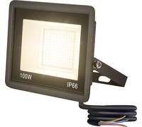 JNGLGO 5x100W LED Projecteur extérieur blanc chaud Projecteur IP66 étanche Projecteur avec support mural Projecteur de chantier pour arrière-cour Couloir Portes Terrain de sport Cour Parking Entrepôt