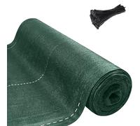 JNGLGO Brise-vue pour balcon - 1,2 x 10 m - En polyéthylène haute densité de 150 g/m² - Brise-vue - Brise-vue - Résistant aux UV - Résistant aux intempéries - Avec serre-câbles - Vert