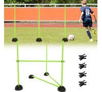 JNGLGO Set de barres de saut Agility Grid Set de barres d'entraînement Agility Hürden Set de haies multifonctions, pour la condition physique, l'entraînement, le dribble, le sport scolaire, vert