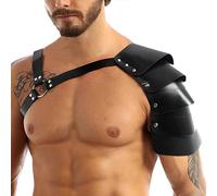 JNGUOSICN Armure médiévale en similicuir de chevalier viking, épaule, pauldron réglable, steampunk pour guerrier viking, cosplay, fête d'Halloween