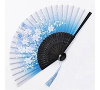 JNGVGG Éventail pliable vintage rétro chinois japonais en bambou pour la décoration de la maison - Cadeau artisanal - Éventails pliants décoratifs (H10)