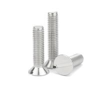 JNHGSHUAISDF Boulons 10 pièces M5 M6 Longueur 8-60mm 304 A2-70 Acier Inoxydable GB68 métrique fileté Fendu Plat tête fraisée vis à métaux Boulon(20mm,M6(10pcs))