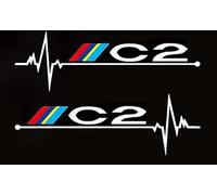 JNIGEL Autocollants Emblèmes de Voiture pour Citroen C1 C2, Logo Emblem Badge Stickers, Emblème de Décalque de Voiture Autocollants de Style Personnalisés Créatifs,D