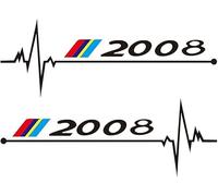 JNIGEL Autocollants Emblèmes de Voiture pour Peugeot 308 2008 3008, Logo Emblem Badge Stickers, Emblème de Décalque de Voiture Autocollants de Style Personnalisés Créatifs,B