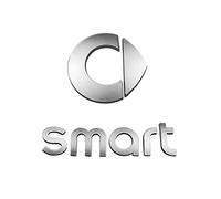 JNIGEL Autocollants Emblèmes de Voiture pour Smart 451 453 fortwo forfour, Logo Emblem Badge Stickers, Emblème de Décalque de Voiture Autocollants de Style Personnalisés Créatifs,A Matte Silver