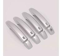 JNIGEL Couverture de Poignée de Porte Voiture pour Audi A1 A4 A4L A5 S4 S5 Q3 Q5 B8, Voiture Extérieur Côté Porte Poignée Couverture Garniture Auto Autocollant Accessoires,Chrome 1 Hole 4 Smart