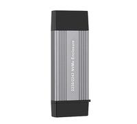 JNJOOD 1 PC SSD NVME M2 Adaptateur Externe NVME Clé PCIE NVME M/M+B vers USB 3.1 10 Gbps Prend en charge 2230 2242 M.2 SSD Box NVME en alliage d'aluminium