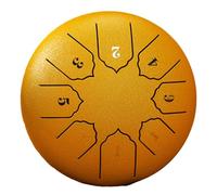JNJOOD 6 Pouces 8 Tons Son Tambour de Pluie Extérieur Tambour de Pluie Instrument de Percussion Yoga Méditation Exclusif Or