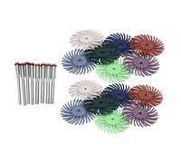 JNJOOD 64PCS Kit Radial 1 Pouce Abrasive 3 et 2,35 mm Roue Tige de Polissage pour Accessoires Outil Rotatif