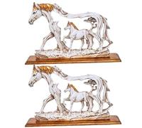 JNJOOD Art Statue de Décoration Cheval et Sculpture Équestre Cadeau Résine Décoration de Table
