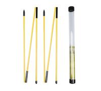 JNJOOD Bâtons d'Alignement Pliants pour Golf Outil d'entraînement pour le Swing Améliore le Niveau de Golf Améliore la Posture Jaune