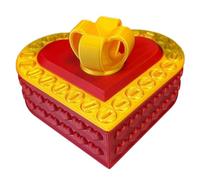JNJOOD Boîte cadeau en forme de coeur imprimée en 3D, boîte de rangement pour san, boîte cadeau pour mariage, boîte cadeau pour et collier, et rouge