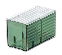 JNJOOD Boîte de Rangement Murale pour Cotons et Tampons, Récipient de Rangement en Plastique Transparent Sans Perforation pour Produits Cosmétiques avec Tiroir A