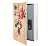 JNJOOD Coffre-Fort de Livre Décoratif avec Verrouillage par Mot de Passe, Coffre-Fort Caché en Faux Livre Vintage pour la Décoration, Livre de Diversion Secret, B et Facile à Utiliser