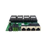 JNJOOD Commutateur Fibre Fast Ethernet Poe Inverse de 100 M, Sortie 4F4E, Convertisseur Multimédia Optique 12 V, Carte PCBA SC Ethernet, Carte Mètre