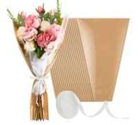 JNJOOD de Fleurs pour Bouquet de 50 Pièces, Couverture de Fleurs Kraft En Papier Cadeau pour Bouquet avec pour Fleuriste (22x14,2 Pouces)