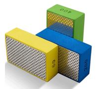 JNJOOD Éponge de polissage manuelle diamantée, 3 pièces d'éponge abrasive diamantée 60/200/400 Grain bloc abrasif support en mousse pour carreaux de verre pierre