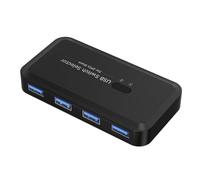 JNJOOD KVM Sélecteur USB 3.0 Hub KVM Station d'accueil 2 Ordinateur Partage Imprimante Clavier Ordinateur De Bureau Accessoires
