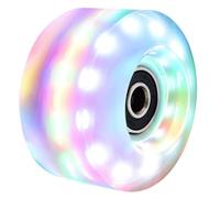 JNJOOD Lot de 1 roues pour patins à roulettes 58 mm x 32 mm pour roues quadruple lumineuses pour patins à roulettes d'extérieur avec six lumières colorées