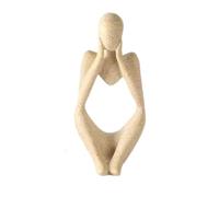 JNJOOD Lot de 1 sculptures pour statues de penseurs abstraites avec décoration minimaliste, décoration de maison neutre, mini figurines de penseurs en pierre grès, durables et faciles à utiliser -B