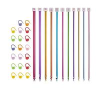 JNJOOD Lot de 11 crochets Tunisiens Crochet Tunisien en aluminium (2 mm à 8 mm)