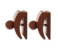 JNJOOD Lot de 2 crochets pour tapisserie, crochets pour couettes de tapisserie, pinces pour crochets de couverture, présentoirs pour clips muraux en bois