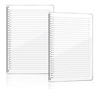 JNJOOD Lot de 2 pochoirs de calligraphie à lignes droites de 28 cm pour journal, enveloppes, guide de lettrage