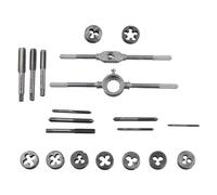 JNJOOD Lot de 20 Mâles et Filières Manuelles Métriques M3- Bouchons Filetés Outils pour Alésoir Droit