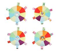 JNJOOD Lot de 4 interactifs avec boules avec languettes pour chien, boules à mâcher, accessoires pour animaux domestiques, pour entraînement en plein air, football pour animaux domestiques