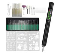 JNJOOD Lot de 41 stylos de gravure avec lumière LED, machine de gravure rechargeable par USB, outils de gravure pour artistes et bricolage