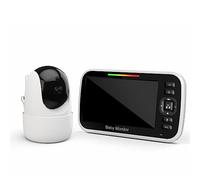 JNJOOD Moniteur Vidéo PTZ 5 Pouces avec Caméra de Surveillance Numérique Vision Nocturne Automatique Interphone Bidirectionnel Babysitter Prise Européenne
