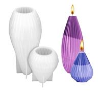 JNJOOD Moule à Bougies en Silicone DIY 3D Géométrique en Forme de Bouteille de Moule à Gâteau de Savon pour Aromathérapie 2 Pièces