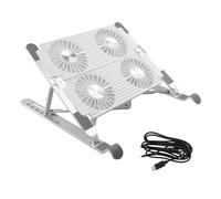 JNJOOD Refroidisseur pour ordinateur portable avec support de transport support de refroidissement pliable modèle en aluminium ventilateur à 4 portes support pour ordinateur portable refroidi à l'air