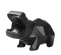 JNJOOD Sculpture en résine avec statue d'hippopotame pour bureau artistique, bibliothèque, armoire à vin pour attirer la chance et la richesse, ornements en résine noirs, faciles à utiliser, 17 x 7,5