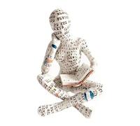 JNJOOD Statuette de cette loi en pulpe de la décoration pour étagère pour livres qui lit la sculpture ornement pour bibliothèque de salon (07) facile à installer