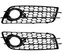 JNLIFT Grille De Phare Antibrouillard pour Pare-Chocs Avant Voiture pour Audi A4 B8 S-Line S4 Models 2008 2009 2010 2011 2012,Cache Antibrouillard CôTé Gauche Et Droit,Calandre InféRieure,A-Black