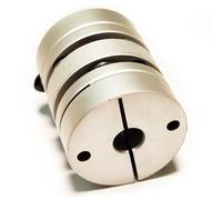 JNMING 1 pcs D50 L60 Accouplement d'arbre de moteur 10 mm à 22 mm Alésage Flexible Double diaphragme Accouplement Disque Coupleur(17x19mm)