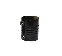 JNMING 1 pcs en alliage d'aluminium CNC moteur pas à pas accouplements flexibles noir diamètre 20 mm longueur 25 mm coupleur d'arbre pince(8mm to 10mm)