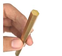 JNMING Barre hexagonale en laiton découpée avec précision 3 mm, 4 mm, 5 mm, 6 mm, 7 mm, 8 mm, 9 mm, 10 mm for projets d'ingénierie et de bricolage(4mm)