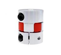 JNMING Coupleur d'arbre flexible D25 L30, accouplement Spider Plum, alésage 4 mm, 5 mm, 6 mm, 6,35 mm, 8 mm, 9,5 mm, 10 mm, 12 mm(6.35mm X 6.35mm)